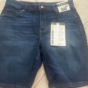 D Jeans High Waist Denim Bermuda Shorts